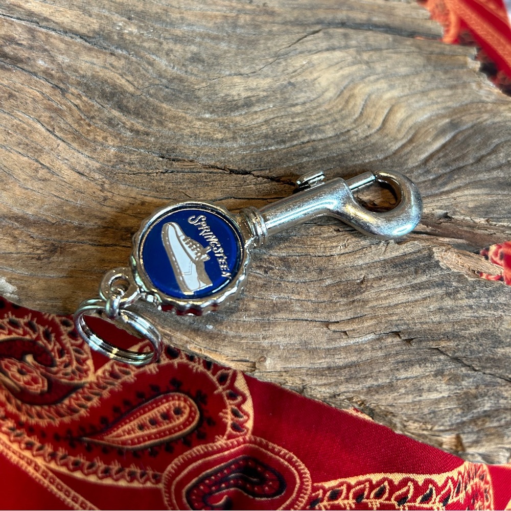 VINTAGE 1980’s BRUCE SPRINGSTEEN BOTTLE OPENER KEYCHAIN MADE IN ENGLAND